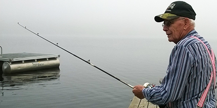 man fishing
